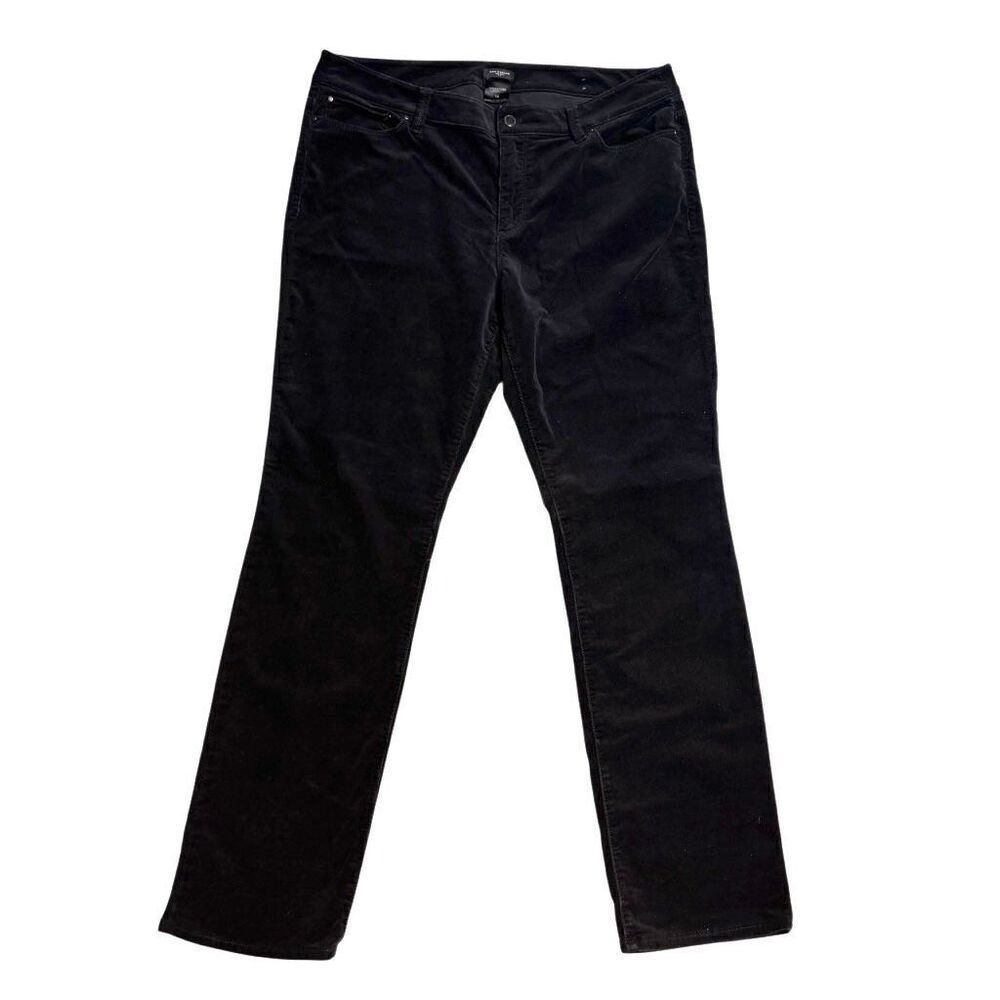 Ann Taylor Signature 14 black fine wale corduroy jeans